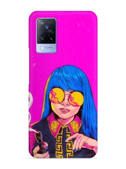 Aesthetic Anime Girl Snap Case for Vivo V21 (5G) Zapvi