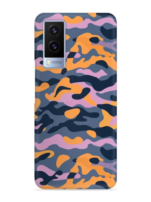 Camouflage Army Military English Orange Art Snap Case for Vivo V21E (5G) Zapvi