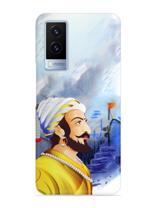 Shivaji Maharaj Color Paint Art Snap Case for Vivo V21E (5G) Zapvi