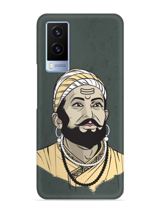 Shivaji Maharaj Vector Art Snap Case for Vivo V21E (5G) Zapvi