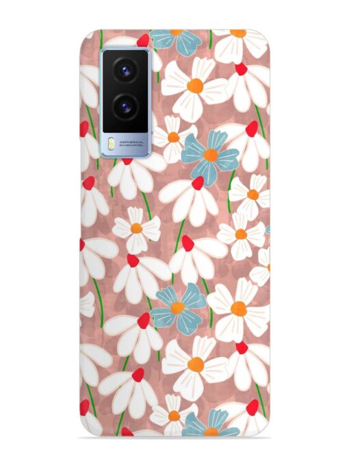 Abstract Petal Flowers Snap Case for Vivo V21E (5G) Zapvi