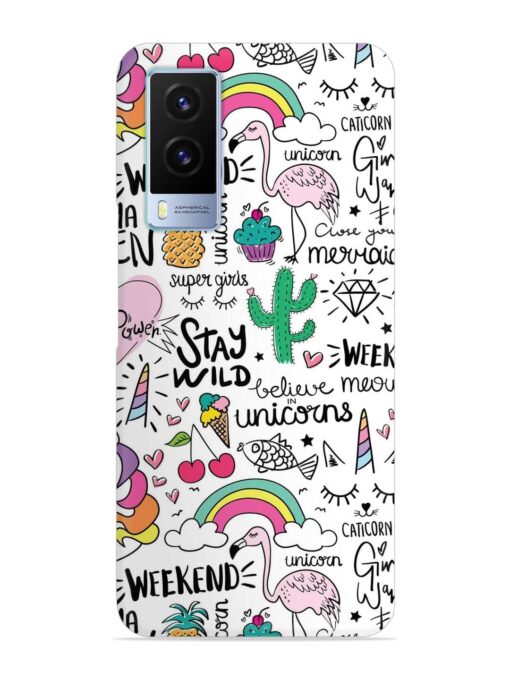 Unicorn Ice Cream Snap Case for Vivo V21E (5G) Zapvi