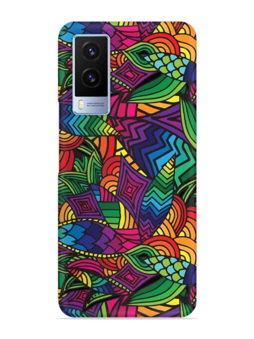 Abstract Multicolor Seamless Snap Case for Vivo V21E (5G) Zapvi