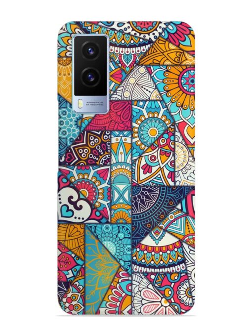 Patchwork Pattern Vintage Snap Case for Vivo V21E (5G) Zapvi