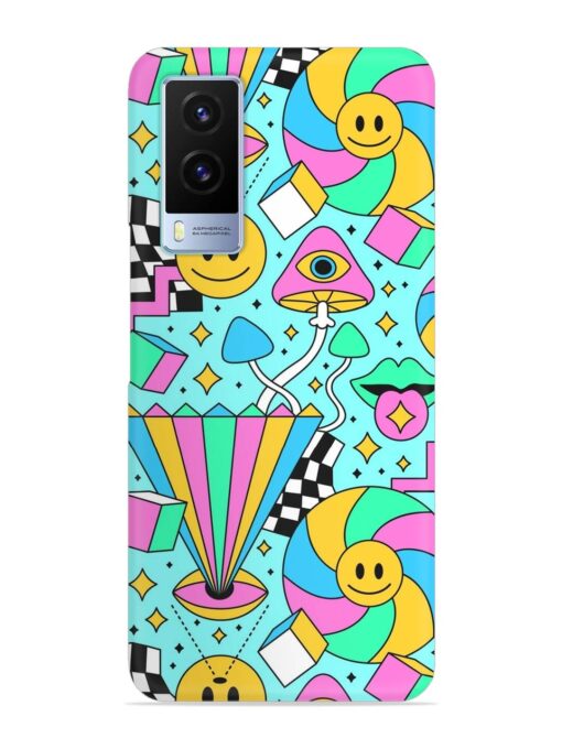 Trippy Rainbow 60S Snap Case for Vivo V21E (5G) Zapvi