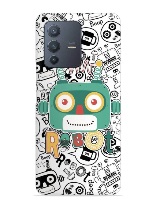 Robot Modern Seamless Pattern Snap Case for Vivo V23 (5G)