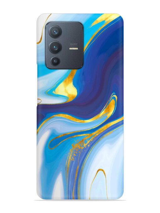 Watercolor Background With Golden Foil Snap Case for Vivo V23 (5G)