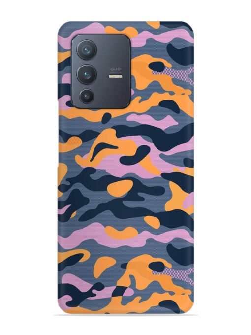 Camouflage Army Military English Orange Art Snap Case for Vivo V23 (5G) Zapvi