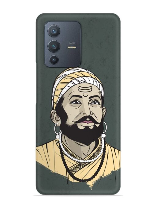 Shivaji Maharaj Vector Art Snap Case for Vivo V23 (5G) Zapvi