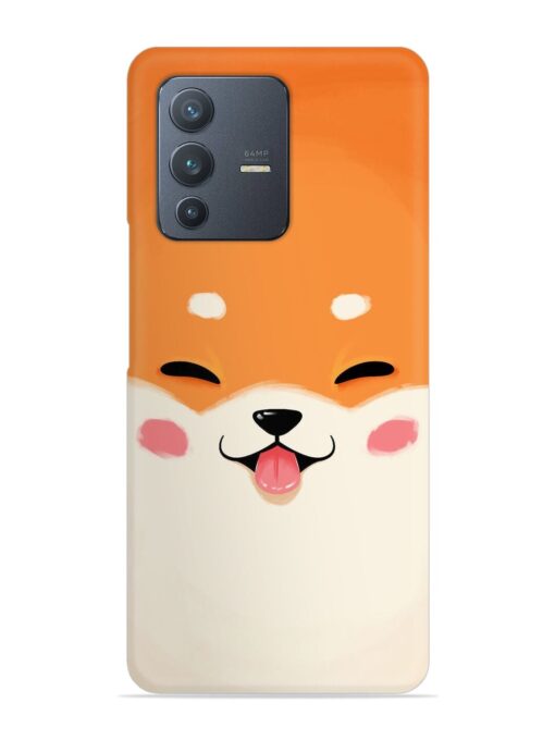 Cute Dog Face Vector Snap Case for Vivo V23 (5G) Zapvi