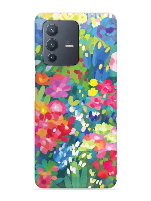 Watercolor Flower Art Snap Case for Vivo V23 (5G)