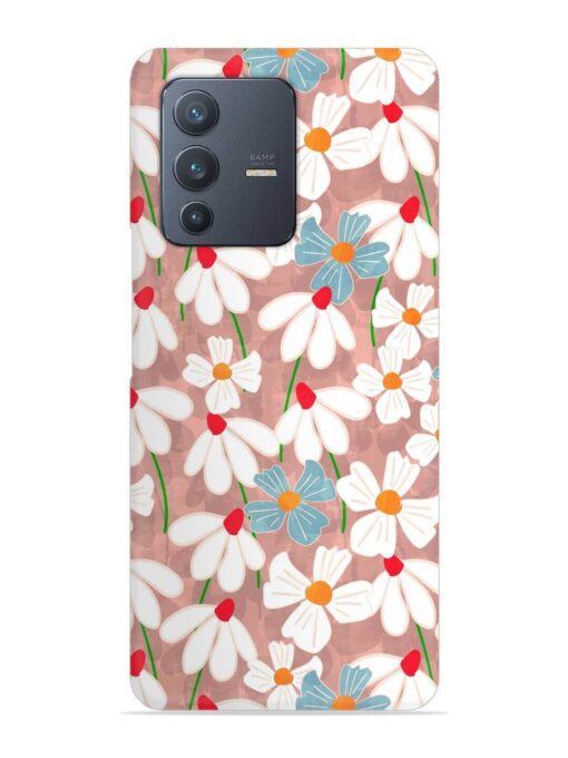 Abstract Petal Flowers Snap Case for Vivo V23 (5G) Zapvi