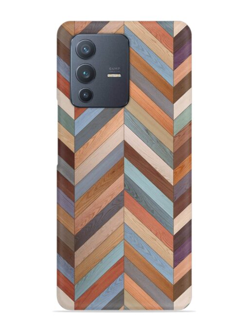 Seamless Wood Parquet Snap Case for Vivo V23 (5G) Zapvi