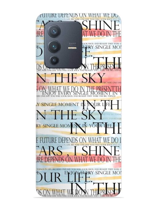 Seamless Slogans Pattern Snap Case for Vivo V23 (5G)