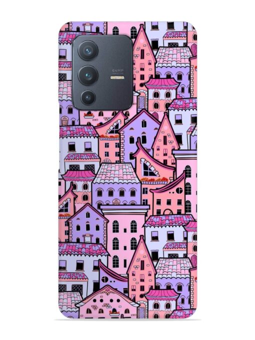 Seamless Pattern Houses Snap Case for Vivo V23 (5G)