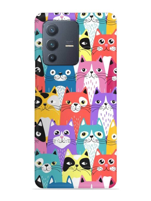 Funny Cartoon Cats Snap Case for Vivo V23 (5G)