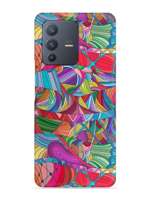 Seamless Patterns Hand Drawn Snap Case for Vivo V23 (5G)