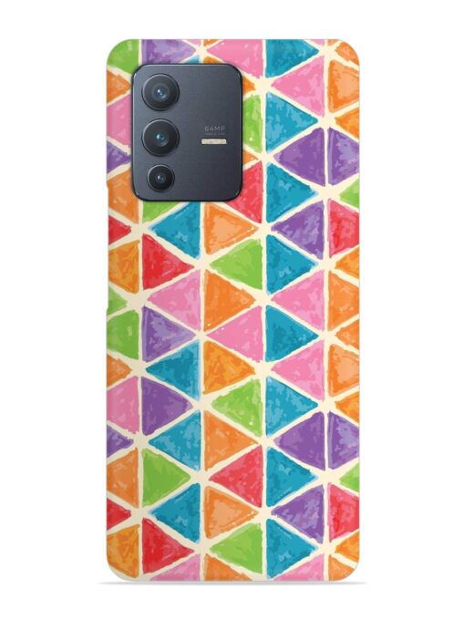 Seamless Colorful Isometric Snap Case for Vivo V23 (5G) Zapvi