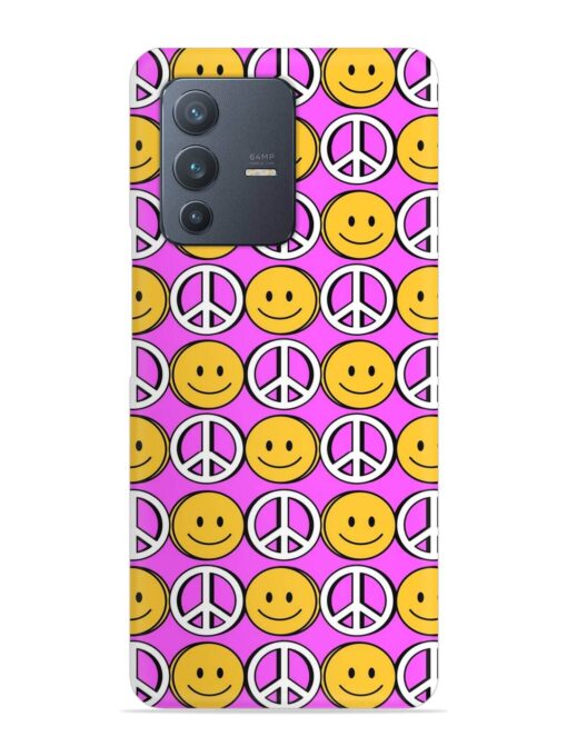 Smiley Face Peace Snap Case for Vivo V23 (5G) Zapvi