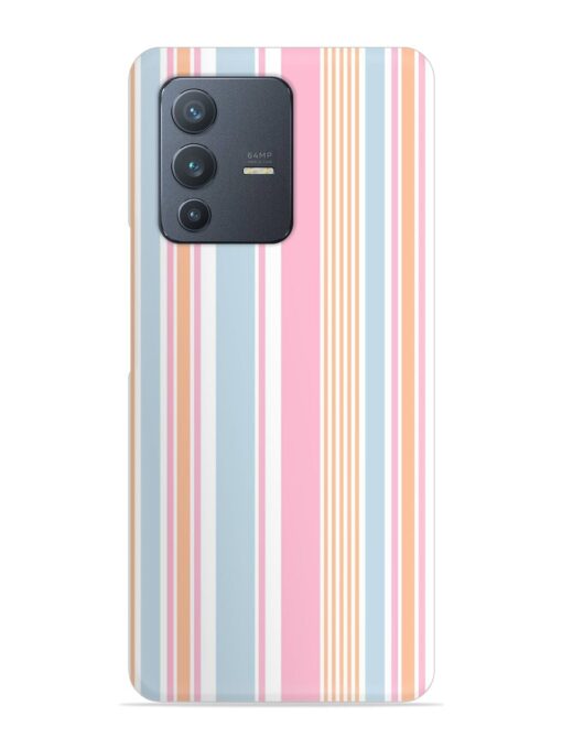 Stripe Seamless Pattern Snap Case for Vivo V23 (5G) Zapvi