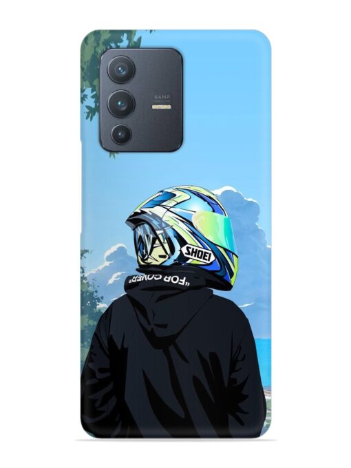 Rider With Helmet Snap Case for Vivo V23 (5G) Zapvi