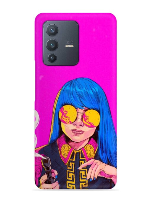 Aesthetic Anime Girl Snap Case for Vivo V23 (5G) Zapvi