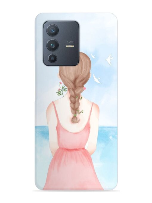 Watercolor Girl Vector Snap Case for Vivo V23 (5G) Zapvi