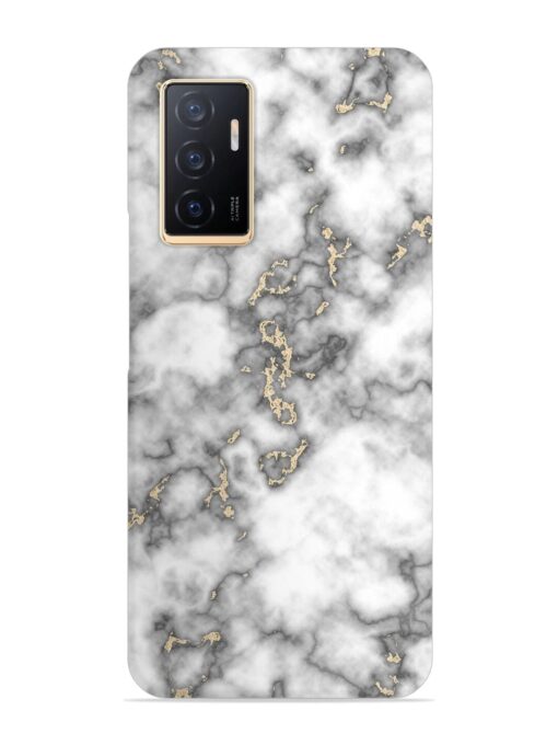 Gray And Gold Marble Snap Case for Vivo V23E (5G) Zapvi