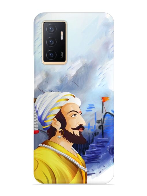 Shivaji Maharaj Color Paint Art Snap Case for Vivo V23E (5G)