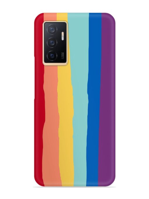 Rainbow Genuine Liquid Snap Case for Vivo V23E (5G) Zapvi