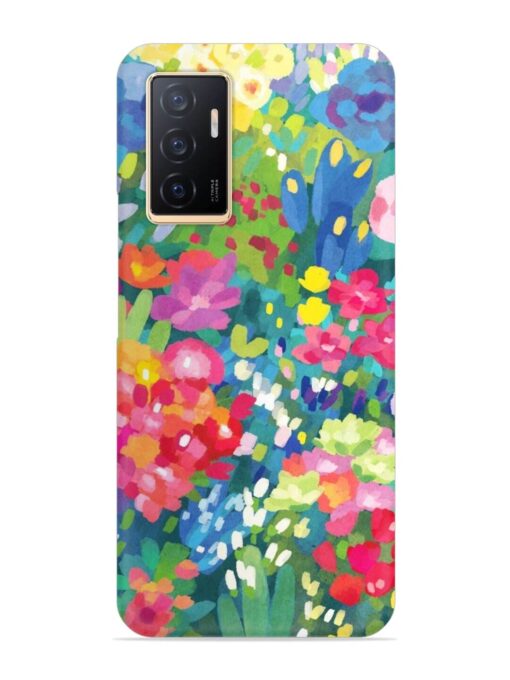 Watercolor Flower Art Snap Case for Vivo V23E (5G) Zapvi