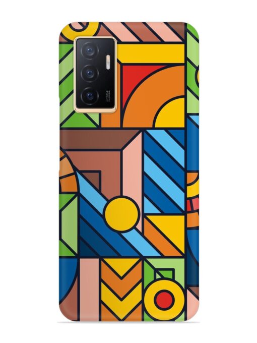 Colorful Geometric Snap Case for Vivo V23E (5G) Zapvi