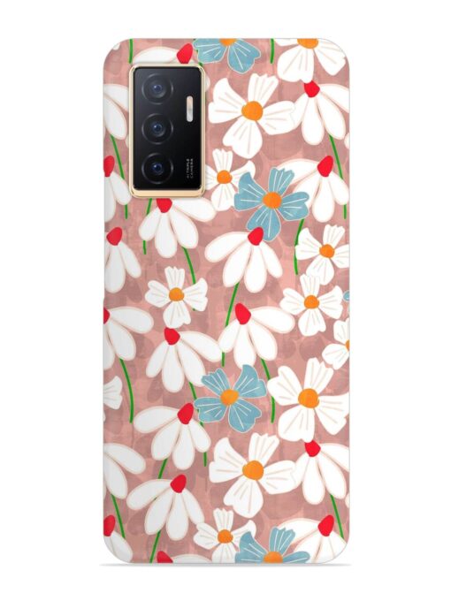 Abstract Petal Flowers Snap Case for Vivo V23E (5G) Zapvi