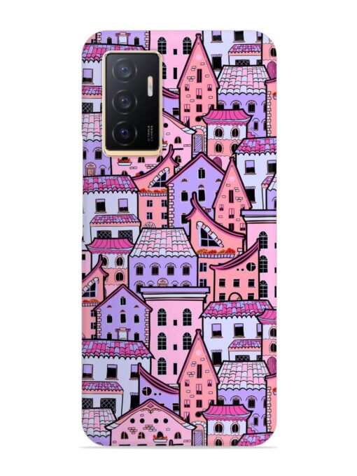 Seamless Pattern Houses Snap Case for Vivo V23E (5G)