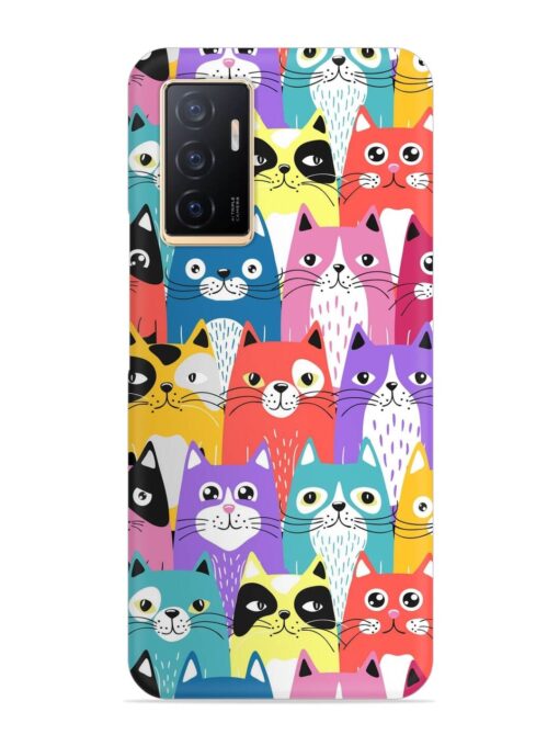 Funny Cartoon Cats Snap Case for Vivo V23E (5G) Zapvi