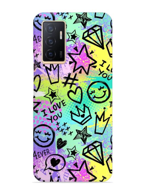 Bright Seamless Pattern Snap Case for Vivo V23E (5G) Zapvi