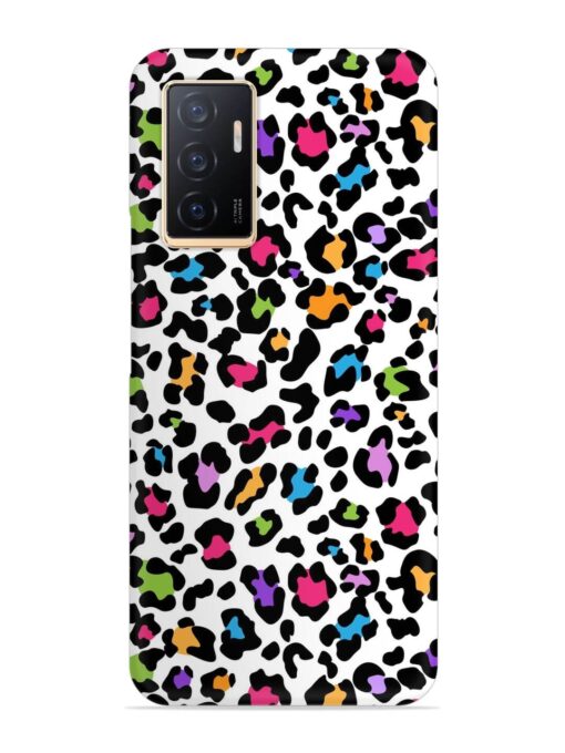 Seamless Leopard Pattern Snap Case for Vivo V23E (5G)