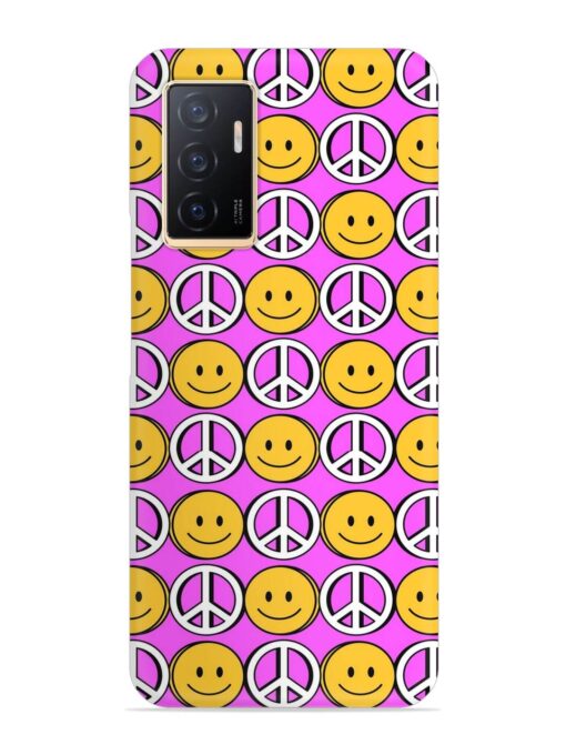 Smiley Face Peace Snap Case for Vivo V23E (5G)