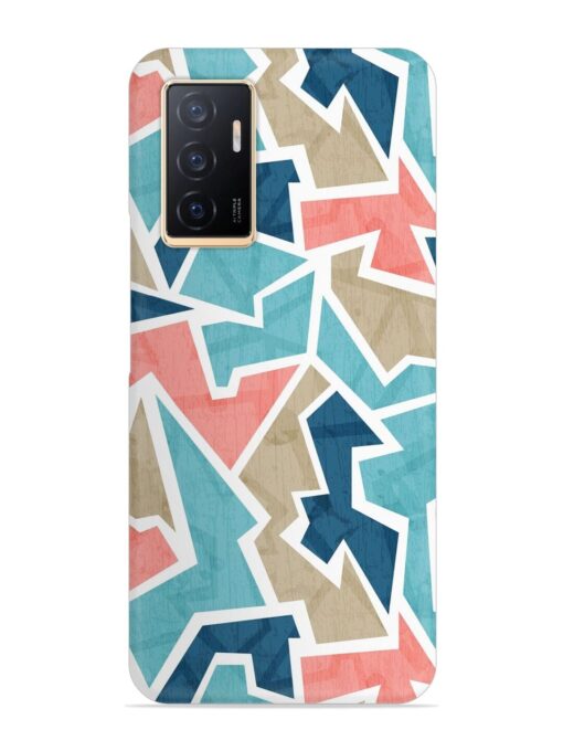 Vintage Geometric Triangle Snap Case for Vivo V23E (5G) Zapvi