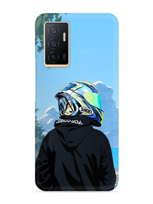 Rider With Helmet Snap Case for Vivo V23E (5G)