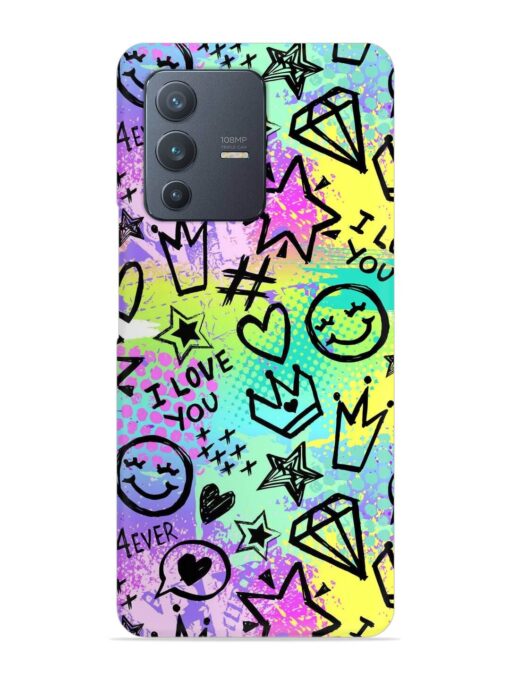 Bright Seamless Pattern Snap Case for Vivo V23 Pro (5G) Zapvi