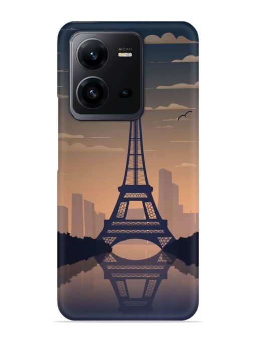 France Paris Eiffel Tower Gradient Snap Case for Vivo V25 (5G) Zapvi