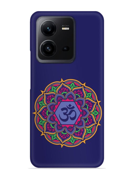 Om Mandala Art Blue Snap Case for Vivo V25 (5G) Zapvi