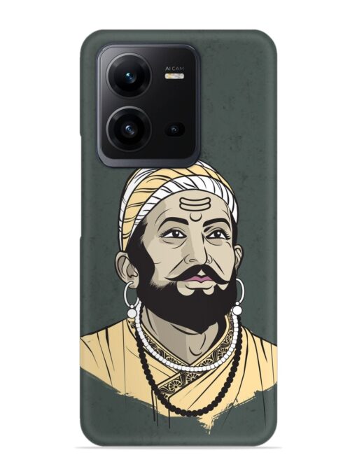 Shivaji Maharaj Vector Art Snap Case for Vivo V25 (5G) Zapvi