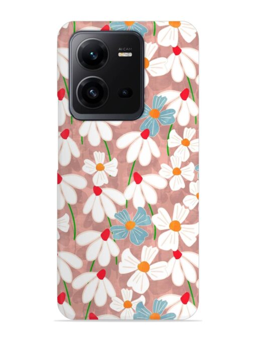 Abstract Petal Flowers Snap Case for Vivo V25 (5G) Zapvi