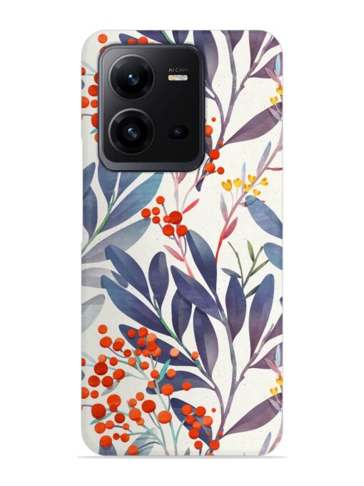 Seamless Floral Pattern Snap Case for Vivo V25 (5G) Zapvi