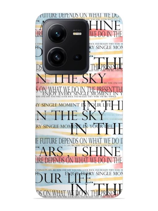 Seamless Slogans Pattern Snap Case for Vivo V25 (5G) Zapvi