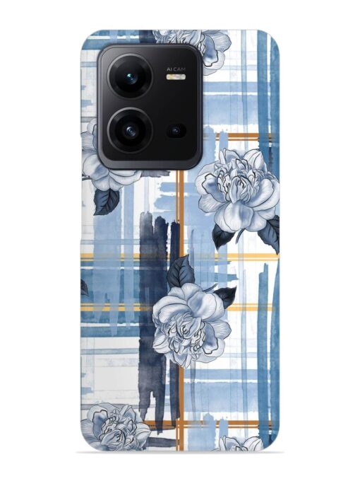 Watercolor Pattern Rose Snap Case for Vivo V25 (5G) Zapvi