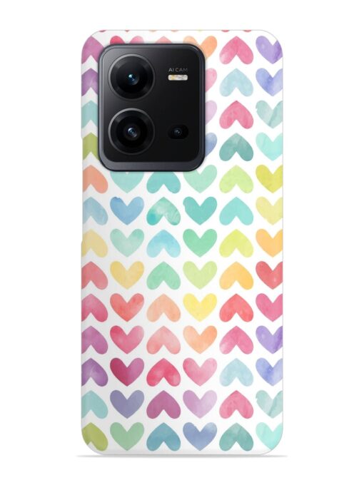 Seamless Colorful Watercolor Snap Case for Vivo V25 (5G) Zapvi