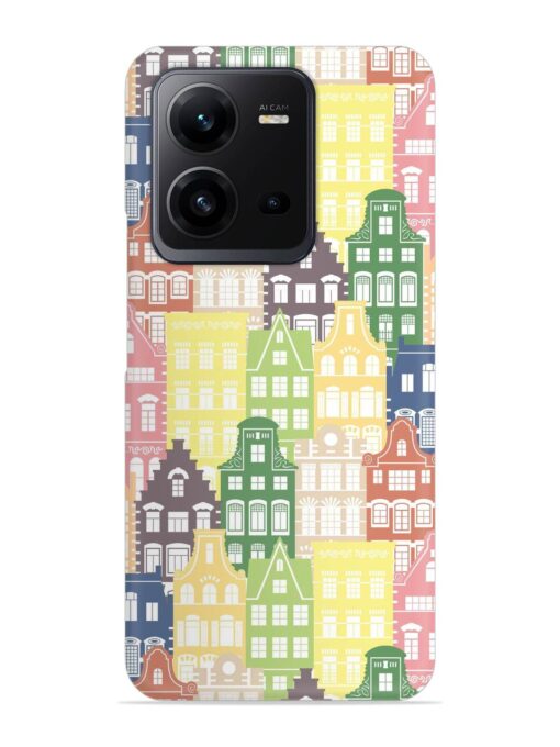 Seamless Shapes Pattern Snap Case for Vivo V25 (5G) Zapvi